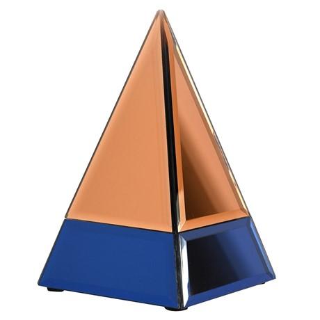 With Blue Zz Logo - ZZ - Copper and Blue Glass Pyramid - Country Furniture Barn