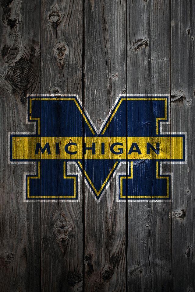 Big Blue U Logo - Michigan Logo - weathered wood iphone wallpaper | Oh HAIL YES ...