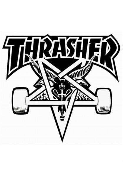 Thrasher Skate Goat Logo - Skategoat Board Sticker Thrasher Miscellaneous in white for Men