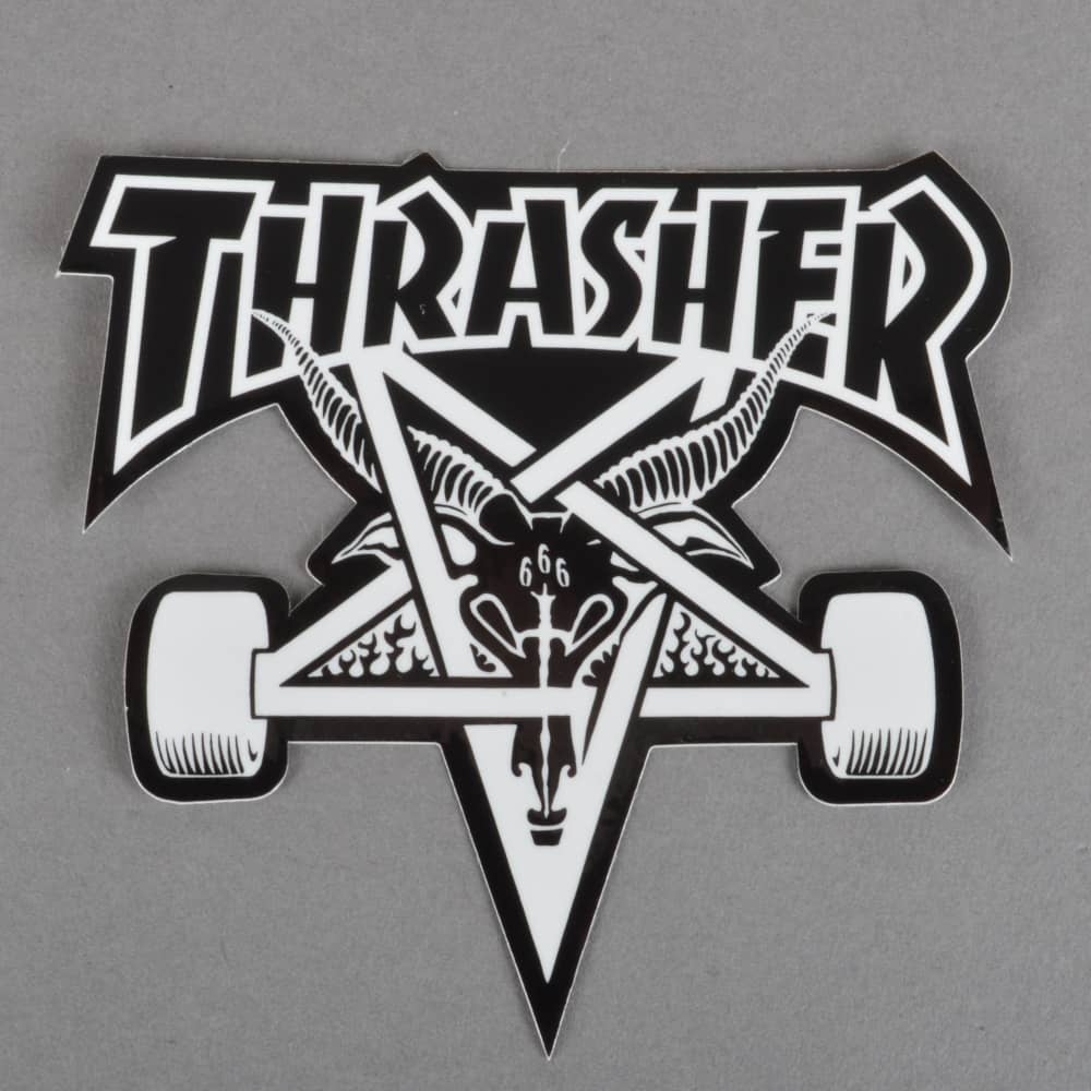 Thrasher Skate Goat Logo - Thrasher Skategoat Skateboard Sticker from Native