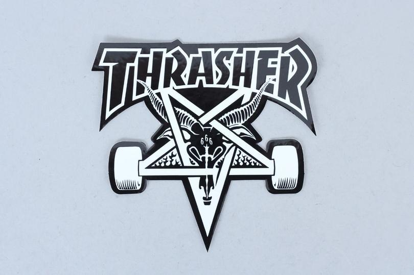Thrasher Skate Goat Logo - Thrasher Skate Goat Sticker Black – Slam City Skates