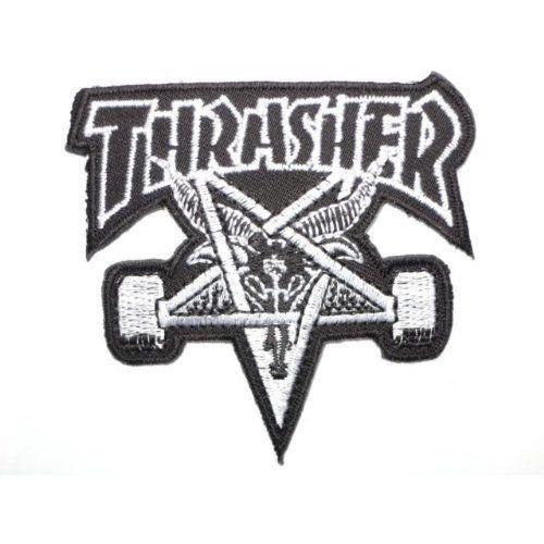 Thrasher Skate Goat Logo - THRASHER Skate Goat Pentagram Iron On Sew On Skater Punk
