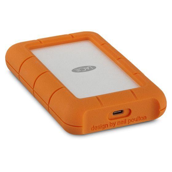 Rugged Brown and Orange Logo - LaCie 4TB Rugged USB-C - portable - external hard drive - orange and ...
