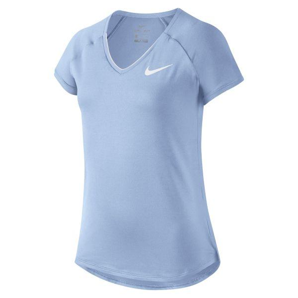 Baby Blue Nike Logo - Nike Pure Girl Tennis T-Shirt - Light Blue