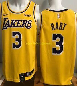 Lakers Wish Logo - JOSH HART Los Angeles LA LAKERS Nike WISH Gold ICON Swingman Jersey ...