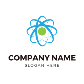 Blue and Green Atom Logo - Free Atom Logo Designs | DesignEvo Logo Maker