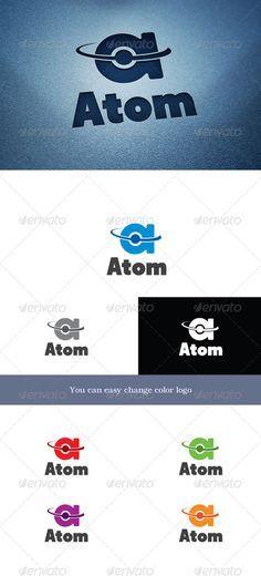 Blue and Green Atom Logo - Best Logo Templates image. Logo templates, Font logo, Logo