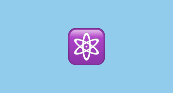 Blue and Green Atom Logo - ⚛ Atom Symbol Emoji