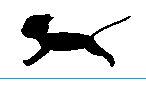 Running Black Cat Logo - Running Black Cat Animation