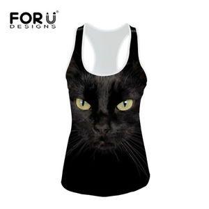 Running Black Cat Logo - Women's Black Cat Crew Neck Vest Outdoor Sport Running sleeveless ...