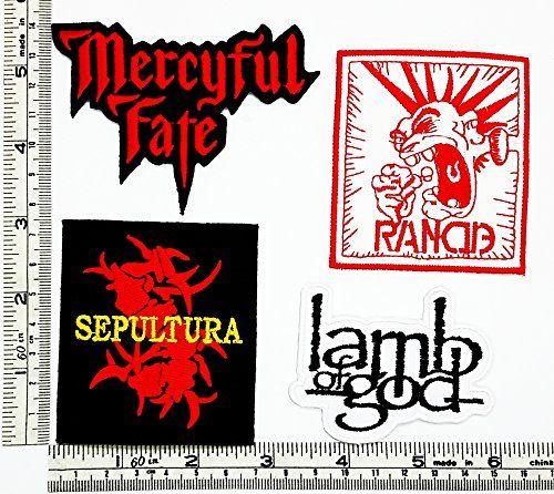 Metal and Punk Band Logo - Set Rock music 314 Mercyful Fate Rancid Sepultura Lamb ot God Heavy ...