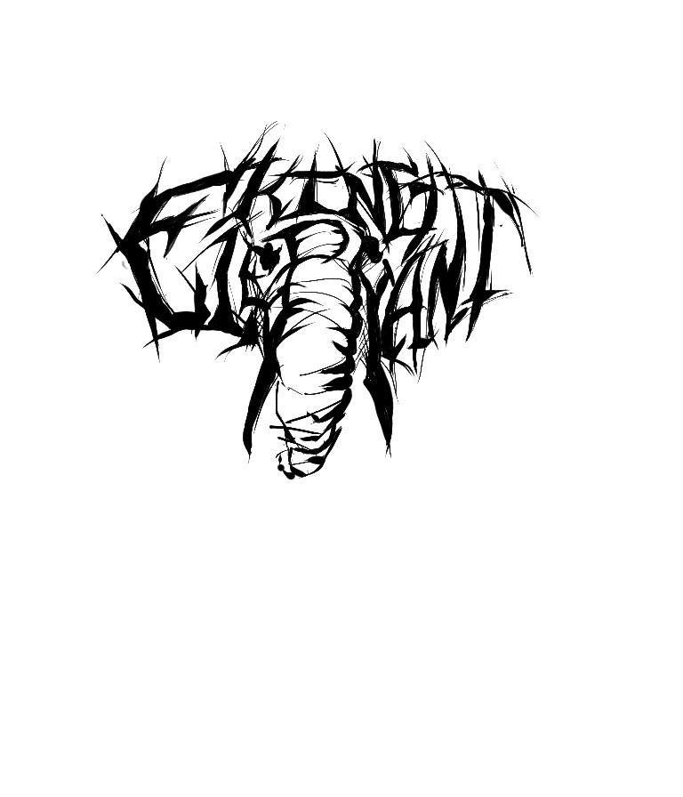 Metal and Punk Band Logo - King Elephant (punk band) Black Metal logo