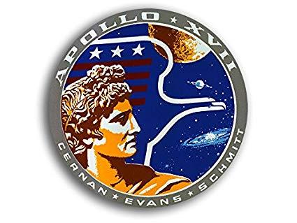 NASA Mission Logo - American Vinyl Round Apollo 17 Seal Sticker NASA