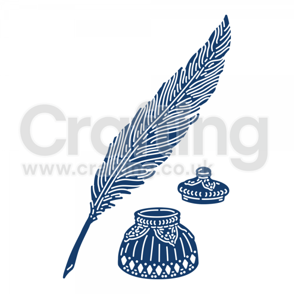 Ink Quill Logo - Tattered Lace Quill & Ink Die