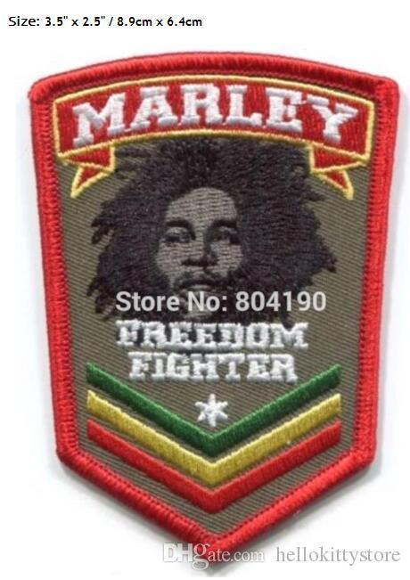 Metal and Punk Band Logo - 3.5 BOB MARLEY Freedom Fighter Reggae Rasta Patches Clothing