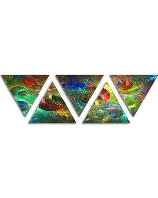 Multi Colored Triangles Circle Logo - Winter Shopping Special: East Urban Home 'Multi Color Glowing ...