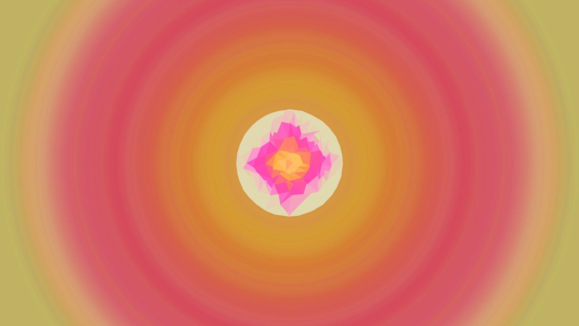 Multi Colored Triangles Circle Logo - HD wallpaper: low poly, abstract, triangle, circle, multi colored