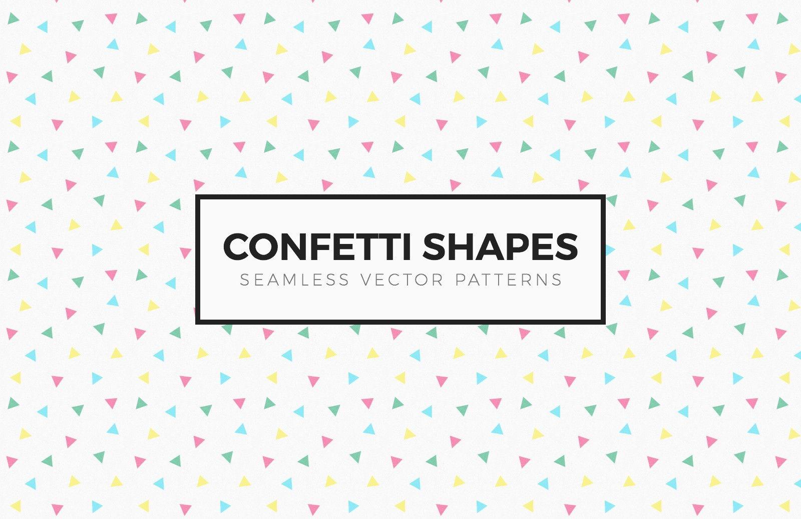 Multi Colored Triangles Circle Logo - Confetti Shapes Seamless Patterns