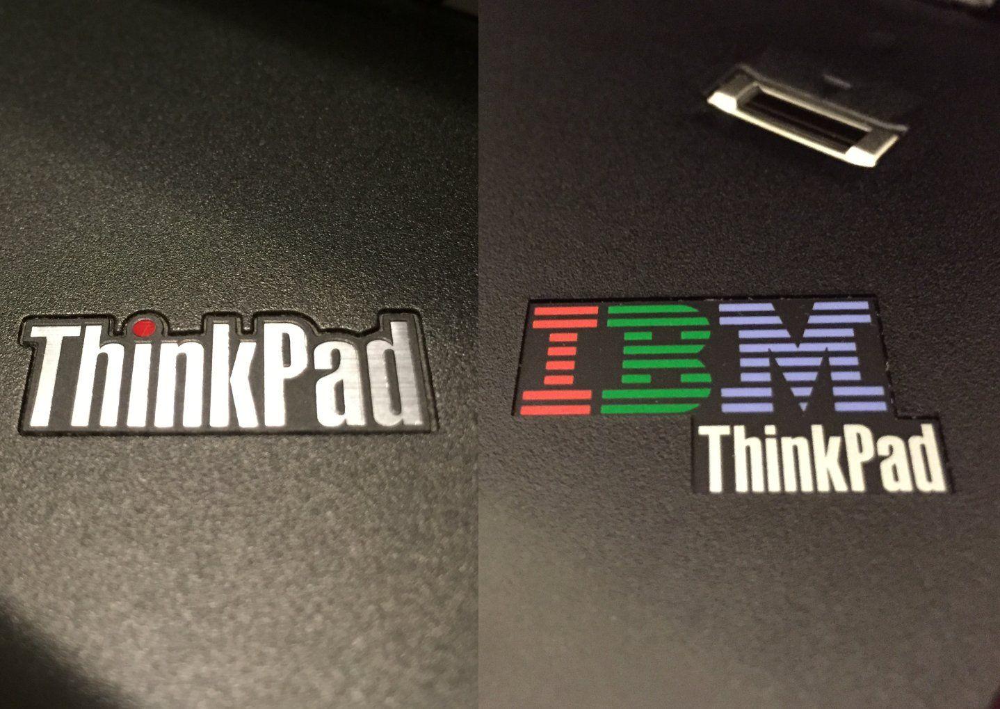 Old Lenovo Logo - File:Thinkpad logo comparison.jpg - Wikimedia Commons