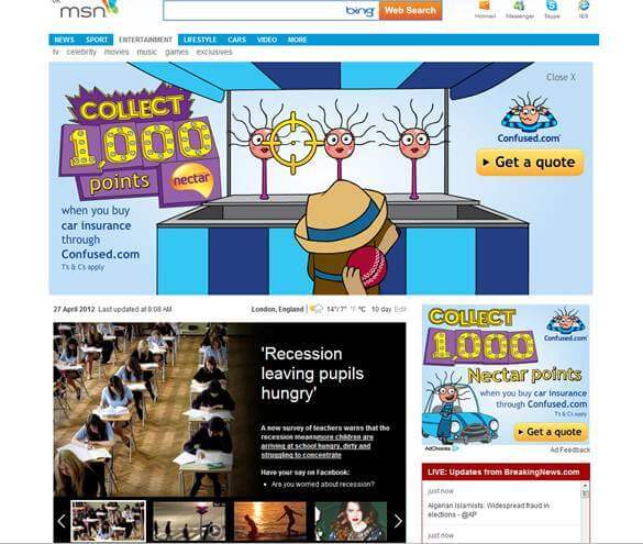 MSN Homepage Logo - MSN Homepage takeover - Martin Gray Design Portfolio