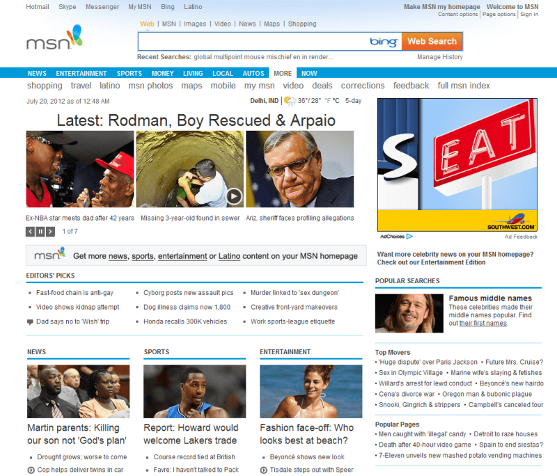 MSN Homepage Logo - MSN New MSN.com Homepage