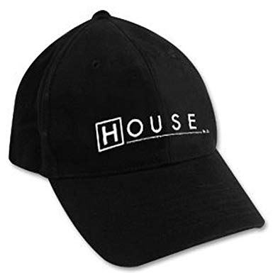 Black and White Clothing and Apparel Logo - House M.D. Logo Black Cap Hat [Apparel]: Amazon.co.uk: Clothing