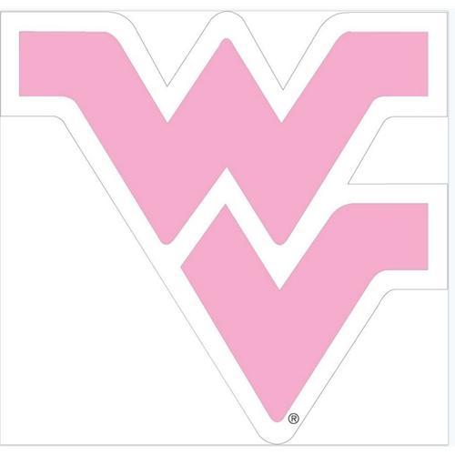 WV Logo - West Virginia Pink WV Logo Decal (3