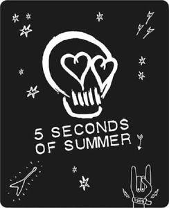 5SOS Logo - New 5 Seconds of Summer 5SOS Skull Hearts Logo Fleece Throw Gift