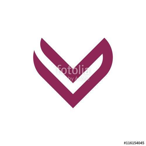 Capital of a V and L Logo - V / L Letter Logo Template - Heart Shape