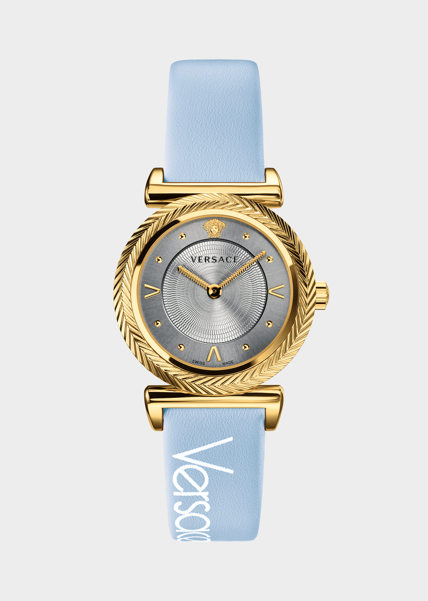 Capital of a V and L Logo - Versace Blue V-Motif Vintage Logo Watch for Women | Online Store EU