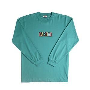 Capital of a V and L Logo - Issue 01 Logo L/S T-Shirt Green – Capitaljkt