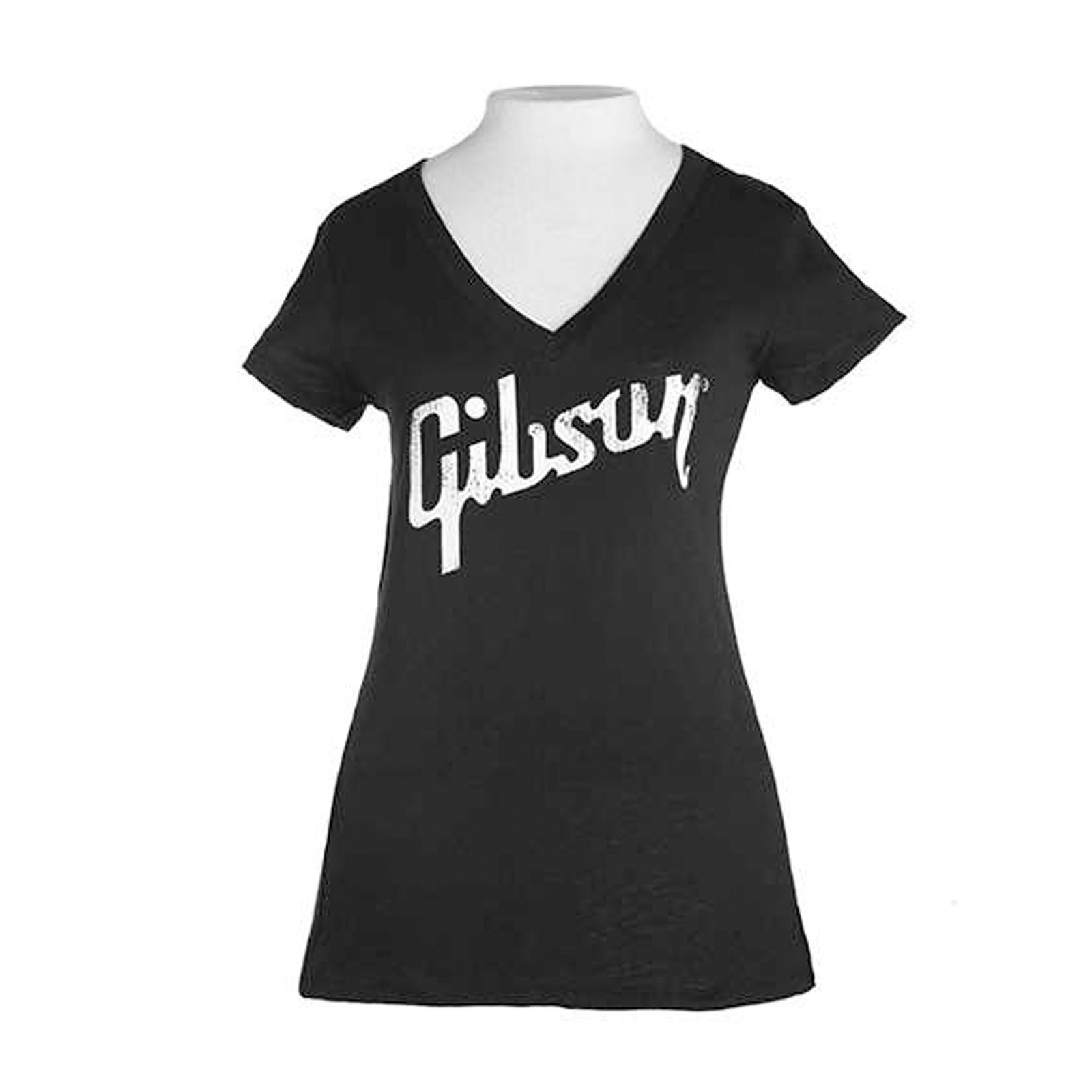 Capital of a V and L Logo - Gibson Logo Womens V Neck Large