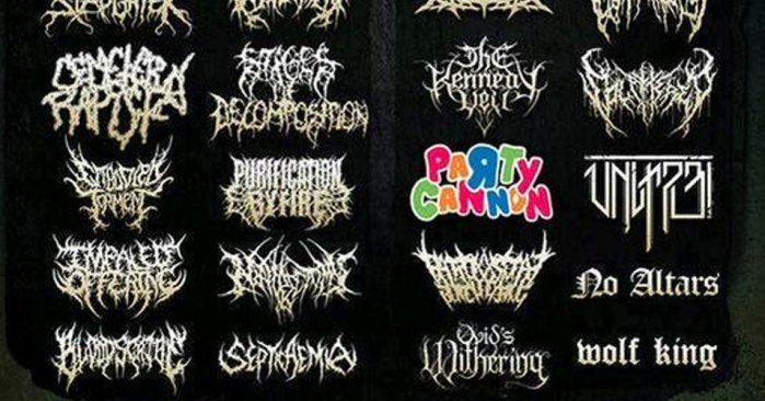 Deathcore Logo - Have PARTY CANNON Created The Best Death Metal Band Logo of All Time?
