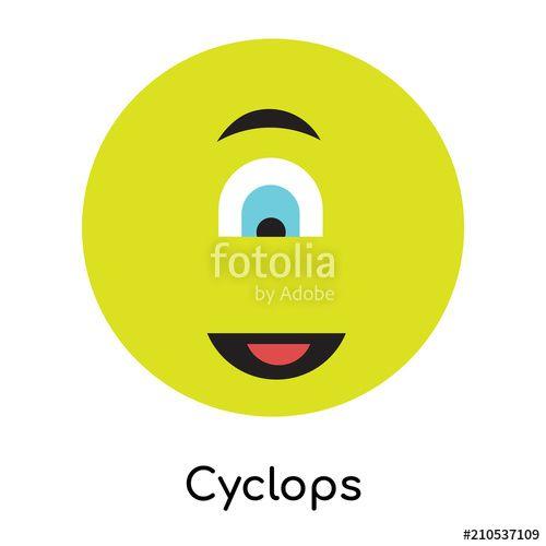 Cyclops Logo - Cyclops icon vector sign and symbol isolated on white background ...