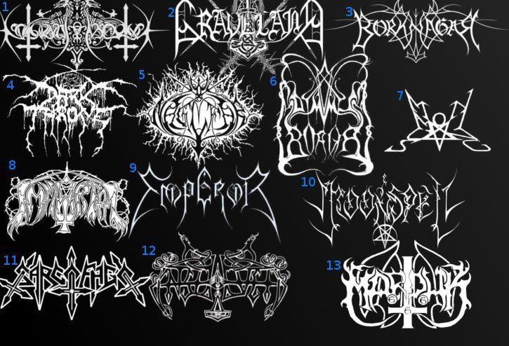 Metal Band Logo - Black Metal Bands By Logo Quiz - By Sinistercharlo