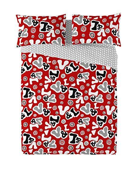 Capital of a V and L Logo - V & L SUEÑOS Bed Linen with Red Logo, Rojo / Blanco / Negro, 90 ...