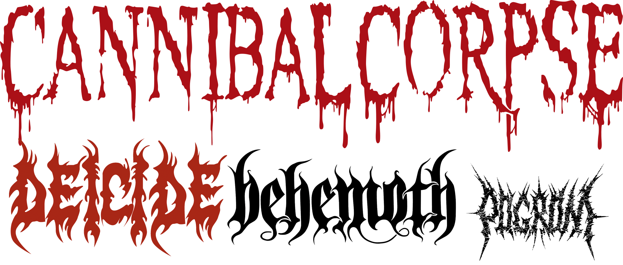 Metal Band Logo - File:Death metal band logos.png - Wikimedia Commons