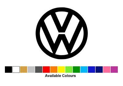 WV Logo - VW LOGO, WV Badge, Vinyl Graphics Sticker, Choose From 15 Colours