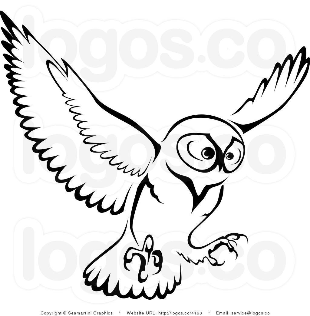 Flying Owl Logo - Flying Owl Clipart Black And White Royalty Free Owl Logo By