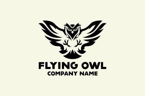 Flying Owl Logo - Flying Owl Logo Logo Templates Creative Market