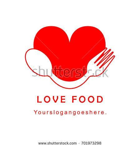 Red Heart Food Logo - Heart food Logos