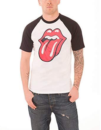 Rolling Stones Official Logo - Rolling Stones The T Shirt Classic Tongue Logo Official Mens White