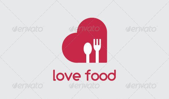 Red Heart Food Logo - Tasty Food PSD Logo Templates. Web & Graphic Design