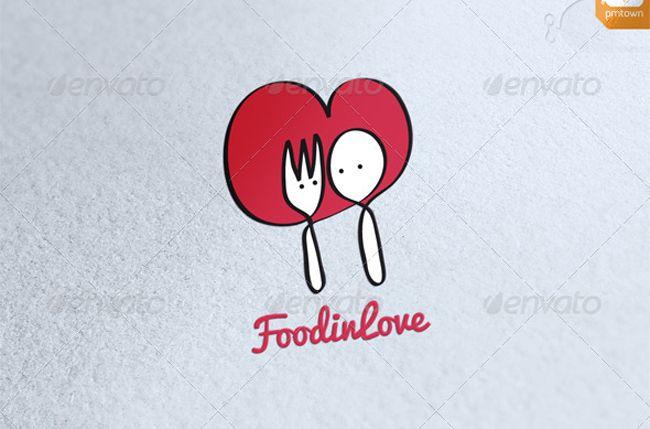 Red Heart Food Logo - Food Logo Templates