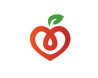 Red Heart Food Logo - Heart food Logos
