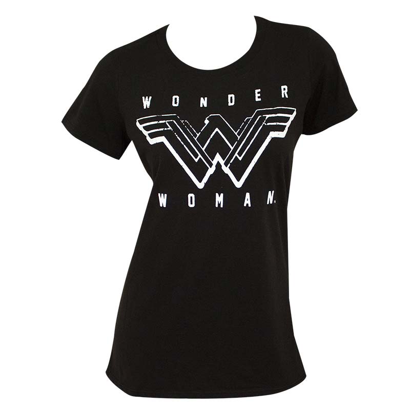 Black Woman Logo - Wonder Woman Logo Black Women's T-Shirt | TVMovieDepot.com