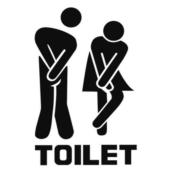 Black Woman Logo - Man and Woman Logo of Creative Toilet Wall Stickers, Toilet Bathroom