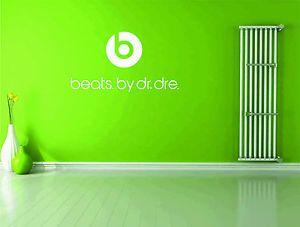 Dre Beats Logo - Dr Dre Beats Logo Headphones Music Wall Sticker Vinyl Decal Wall Art