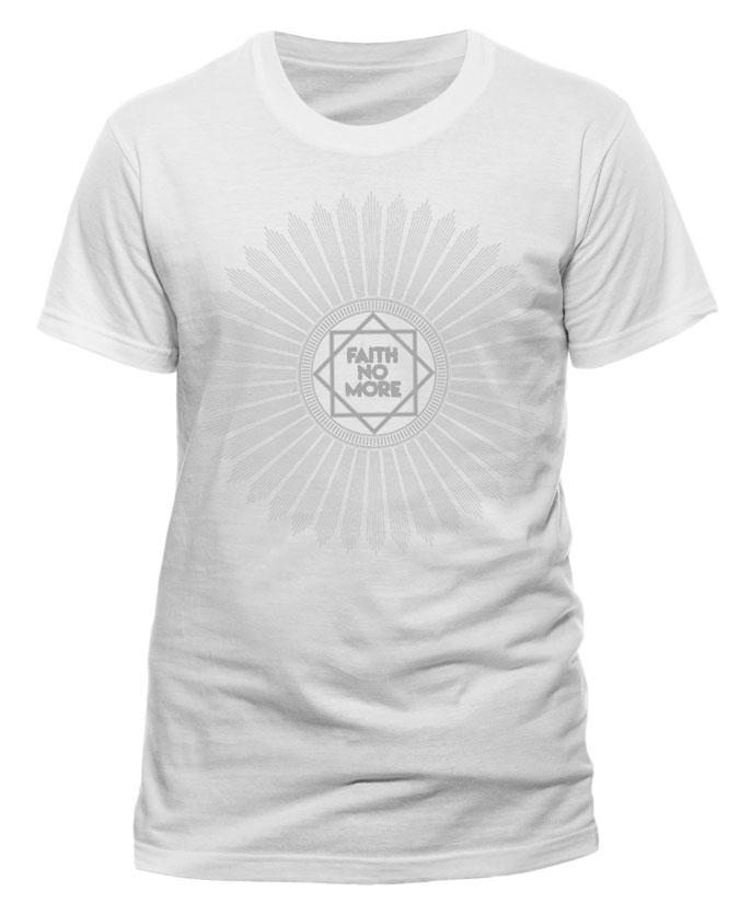 White Sunburst Logo - Faith No More (Sunburst Logo) Men's White T-Shirt