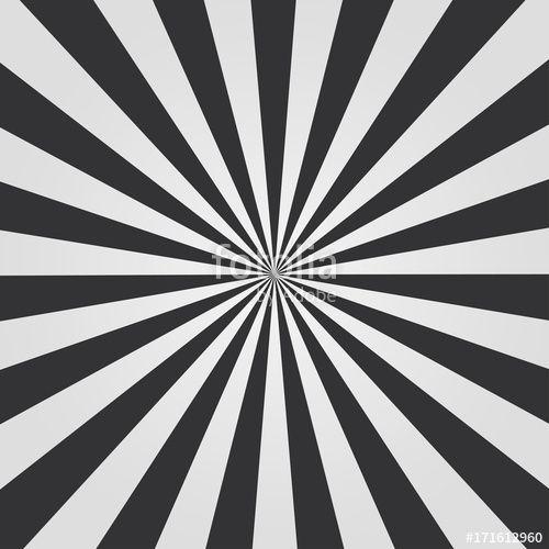 White Sunburst Logo - Comic background. Black and white Sunburst pattern. Vector ...